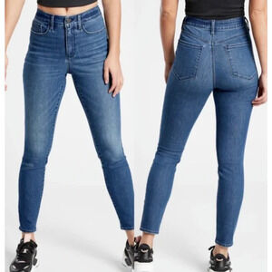 Athleta Sculptek Ultra Skinny Denim Mid-Rise Jeans Pockets Womens Sz 12 Large
